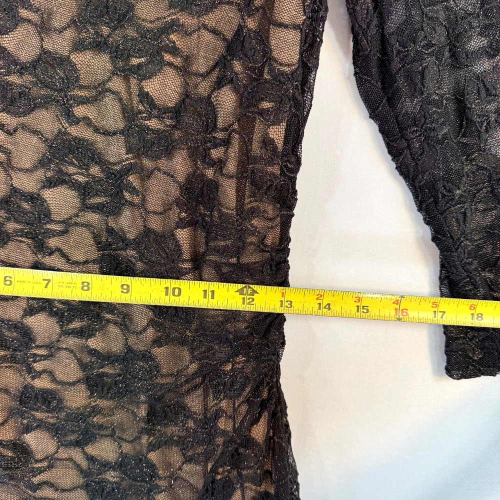 Coldwater Creek Black Lace Sheath Dress Women's 6 Wedding Guest Formal Elegant - Picture 9 of 12